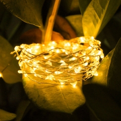 Waterproof Outdoor Solar Copper Wire Led Lamp String Light Powered garland Fairy String Solar permanent Christmas Lights