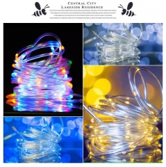 10m 100 LED 8 Modes garlands Fairy Lamp Outdoor christmas Decorations Lighting Solar Rope String Lights for Garden Patio Party