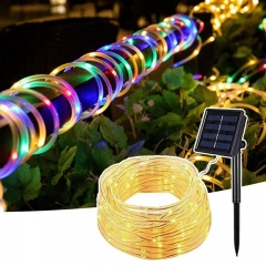 10m 100 LED 8 Modes garlands Fairy Lamp Outdoor christmas Decorations Lighting Solar Rope String Lights for Garden Patio Party