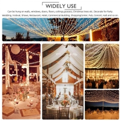 WENDADECO Waterproof Christmas Lights Garland Curtain Light 2X1.5 3X3M LED Drop Window Fairy Icicle Led String Light