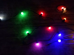 Hot sale Christmas decorations Festoon lights Black cable Wires b22 E27 Bulb 24v flat Belt Led String Light