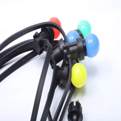 Hot sale Christmas decorations Festoon lights Black cable Wires b22 E27 Bulb 24v flat Belt Led String Light