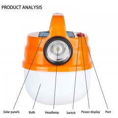 New Multifunctional Chargeable solar LED Emergency Camping Light 6 models Tent LED Camping Light Portable led Work Lamp