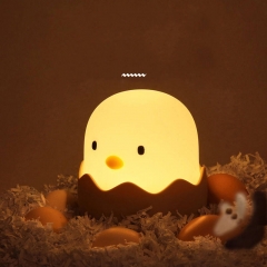 Hot selling Eggshell Chicken night light for Kids Eggy silicone friendship cute chicken emotional lamp Touch Bedside Night Lamp