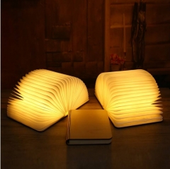 USB Rechargeable Wooden flexible LED Book Light Portable Magnetic Wooden Night Light Reading Desk Lamps