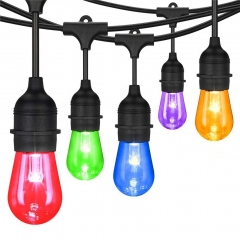 Solar powered voice control String lights RGB dimmable fairy bulb Solar RGB s14 LED String Light 8 modes super bright new style