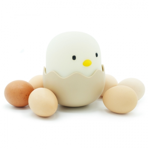 New style LED Eggshell Chicken night light Touch Soft Silicone Usb Rechargeable lamp Bedroom Decor Led 3D Night Light For Kids