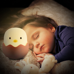 New style LED Eggshell Chicken night light Touch Soft Silicone Usb Rechargeable lamp Bedroom Decor Led 3D Night Light For Kids