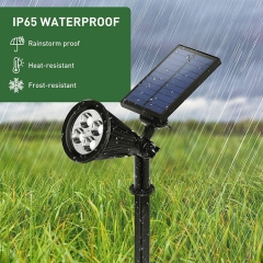 Solar Garden Lawn Lamp IP65 Upgraded Lawn Spotlights Adjustable Waterproof Spot Bulbs Outdoor 4/7 LED Solar Lawn Lamp