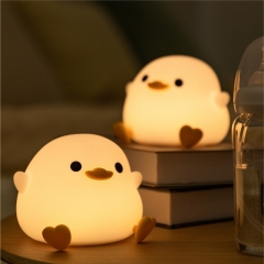 Hot sale Doudou Duck Small Night Light Bedroom Bedside Charging with Sleep Pat Light Timing Table Lamp