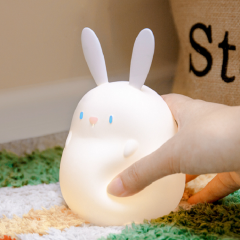 Rabbit Year Gift Rabbit Lantern Little Rabbit Table Silicone Night Light Tap Light USB Charging LED Timing Table Light