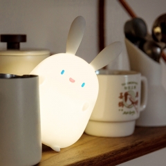 Rabbit Year Gift Rabbit Lantern Little Rabbit Table Silicone Night Light Tap Light USB Charging LED Timing Table Light