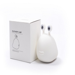 High Quality Bedside Silicone Animal Night Lights For Kids New Cute Silicone Led Night Lighting 2800K small slug night lamp