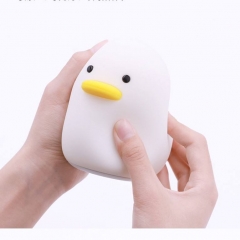 Home Decoration Silicone Battery Night Light Dull duck night lamp DC 5v 3w soft warm white Sensor led Bedside Night Light