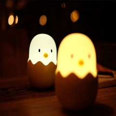 LED Eggshell Chicken Emotional Night light LED Charging Silicone Chicken lamp Children's Bedside Lamp Eggshell Small Table Lamp