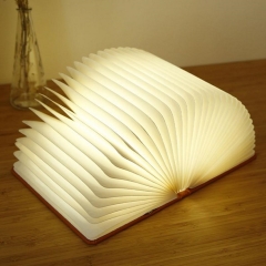 Factory Direct LED Book Light Folding Wood White Warm Luminous Book Lamp home Decoration USB Charging Folding Table Lamp