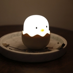 LED Eggshell Chicken Emotional Night light LED Charging Silicone Chicken lamp Children's Bedside Lamp Eggshell Small Table Lamp