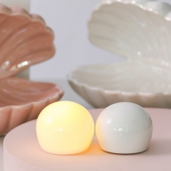 New Ceramic Shell small night light indoor tabletop decorations Jewelry storage tray Girl heart birthday gift ceramic led lights