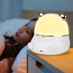 Rotating fat bear Projection Lamp LED Bedroom Atmosphere Night Light Rechargeable Music Box Remote Control Small Speaker Light