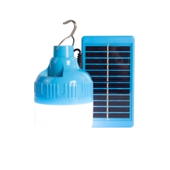 Solar emergency charging lamp bulb remote control timing household night market light outdoor solar camping tent light