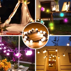 RGB color changing lamp smart RGB G50 festooning string outdoor courtyard christmas decorations Led String 5M10L 10M20L