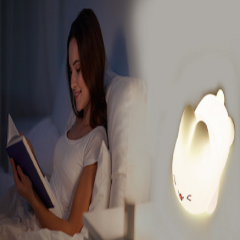 Custom LED lovely bunny Silicone night Light Changing Tap Night Light Remote Control Timing Cartoon Atmosphere Light