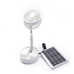 Factory Hot Sale Office Outdoor Charging solar Foldable Fan With 3 gear Portable solar Camping Fan Rechargeable Desk Fan