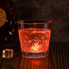 Hot Selling Brighten up in Water Whiskey Cup 250ml 6 colors Water Glow Cup KTV Bar Water Sensing Plastic luminescent wine glass