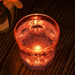 Hot Selling Brighten up in Water Whiskey Cup 250ml 6 colors Water Glow Cup KTV Bar Water Sensing Plastic luminescent wine glass