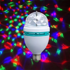 wendadeco LED Full Color Rotating Lamp AC85-260v LED Strobe Bulb Multi Crystal Stage Light For Disco Birthday Party Club Bar