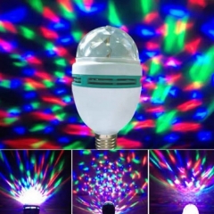 wendadeco LED Full Color Rotating Lamp AC85-260v LED Strobe Bulb Multi Crystal Stage Light For Disco Birthday Party Club Bar