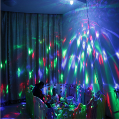 wendadeco LED Full Color Rotating Lamp AC85-260v LED Strobe Bulb Multi Crystal Stage Light For Disco Birthday Party Club Bar