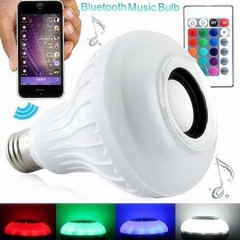 Hot sale Remote control smart LED Music Bulb 12w App wireless Control Bluetooth Speaker Music Bulb RGB Household Atmosphere Lamp