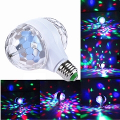 China factory magic ball light bulb 360 rotation colorful E27 rotating light dance table lights 6w led double side disco lamp