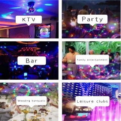 DJ Party led bulb E27 base RGB AC 85-265V Auto LED Color Rotating Lamp Disco led Stage Lights Projector For Wedding Party Bar