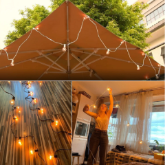 New Garland G40 festoon light White Cable Patio String Lights fairy Wedding G40 string light for holiday christmas decorations