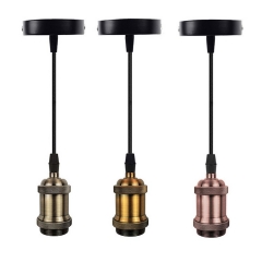 wendadeco Vintage edison lamp holder socket metal lampholder E27 E26 Vintage red bronze Pendant Light for Home Lighting Bulb