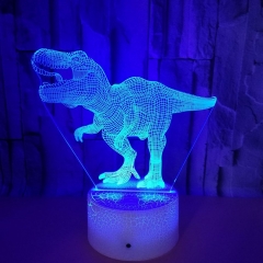 3D LED Night Light Lamp Dinosaur Series Remote Control Table Lamps Toys RGB Colour Lights Gift Led Acrylic Night Light