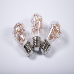 Holiday Christmas Decorations Warm yellow Fairy Light bulb Outdoor IP44 festival Decorative S14 LED copper wire Bulb
