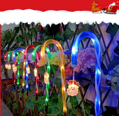 Solar Christmas Candy Cane Light Outdoor Christmas Day Light LED Home Garden Lawn Decorations solar stick candy Cane lights