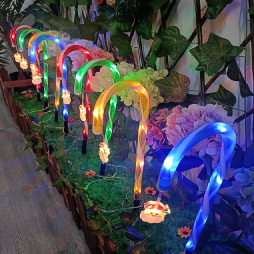 Solar Christmas Candy Cane Light Outdoor Christmas Day Light LED Home Garden Lawn Decorations solar stick candy Cane lights