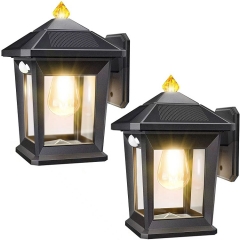 wholesale Solar motion sensor lights decorative home lamps Outdoor IP65 solar courtyard lamp garden retro solar wall lamp