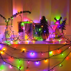 DIY Fairy Light Christmas String EU/US Plug 5m 250leds LED cherry ball light Garland Light for Wedding New Year Party Room Decor