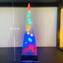 Wholesale LED shaped pyramid Christmas lights DC3v rgb laser pyramid lights IP44 LED indoor decorative lights