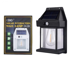 Outdoor Decorative Night COB Sunlight No Wiring Gate Outside solar Wall Lamp Human body sensing Solar Garden Light