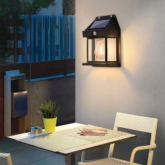 Outdoor Decorative Night COB Sunlight No Wiring Gate Outside solar Wall Lamp Human body sensing Solar Garden Light