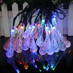 LED Water Drop Solar String Light Christmas Holidays Lights Outdoor Garden Decorative Night Lamp