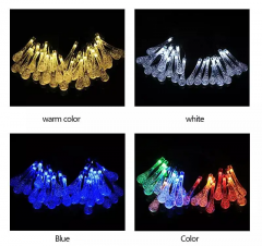 LED Water Drop Solar String Light Christmas Holidays Lights Outdoor Garden Decorative Night Lamp