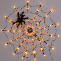 Halloween Spider Web Lamp LED Fairy String Lights IP44 Waterproof 8 Lighting Modes Halloween Ghost Festival Theme Decoration Net