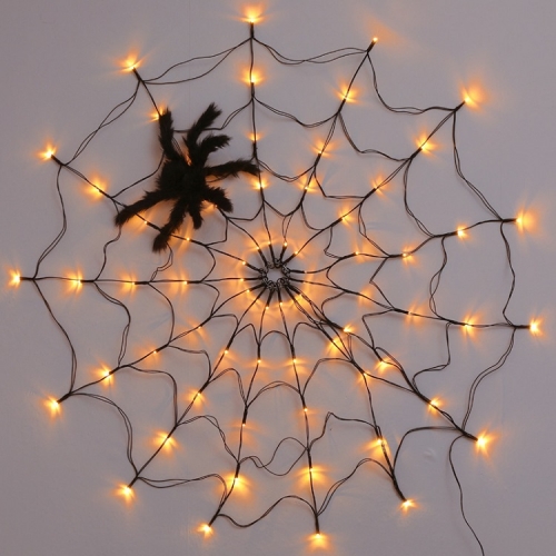 Halloween Spider Web Lamp LED Fairy String Lights IP44 Waterproof 8 Lighting Modes Halloween Ghost Festival Theme Decoration Net